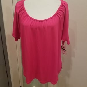 INC Hot Pink Shortsleeve Top NWT